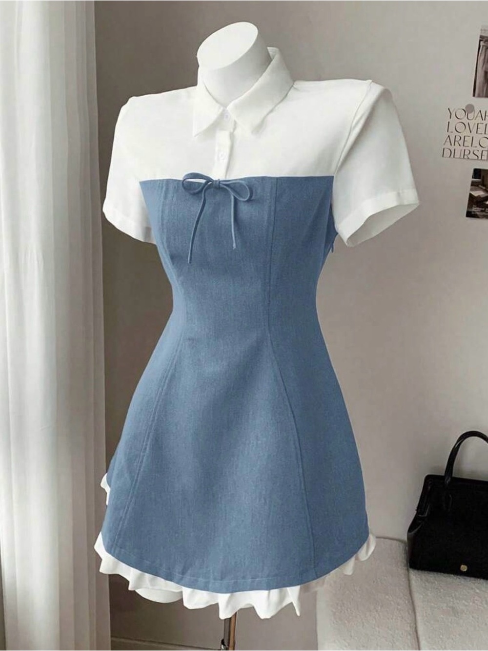 Adorable blue mini dress